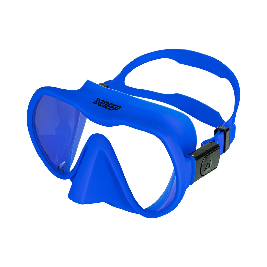 Blue XDEEP Radical low-volume scuba diving mask with frameless single-lens design