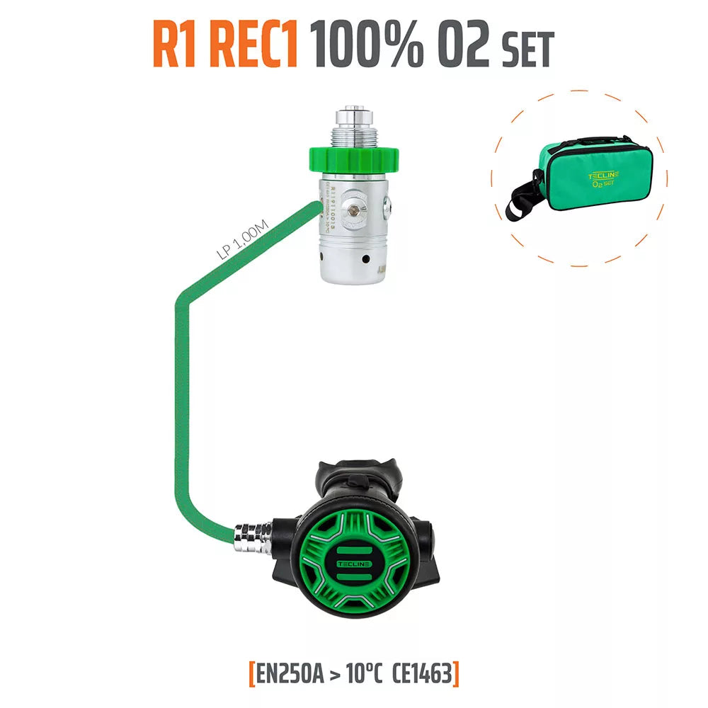 Tecline Regulator R1 REC1 100% O2 stage set