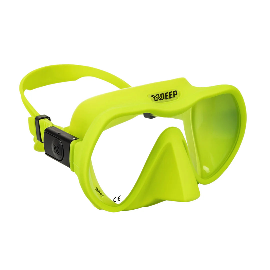 Lime XDEEP Radical low-volume scuba diving mask with frameless single-lens design